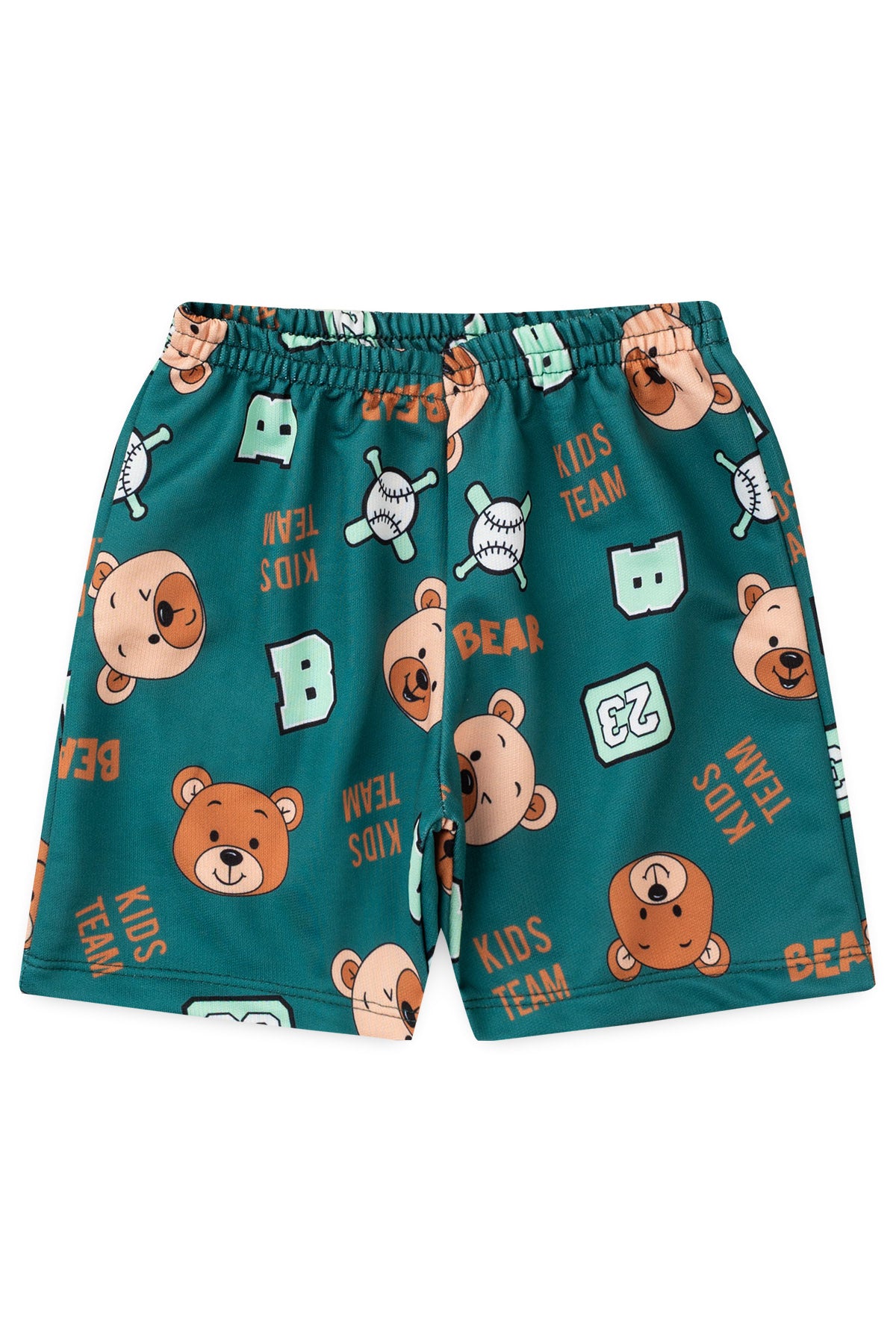 Conjunto de Verão para Menino Ursinho Atleta Caramelo