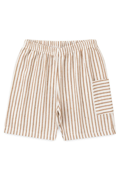 Conjunto de Verão para Menino Hora do Basquete Bege