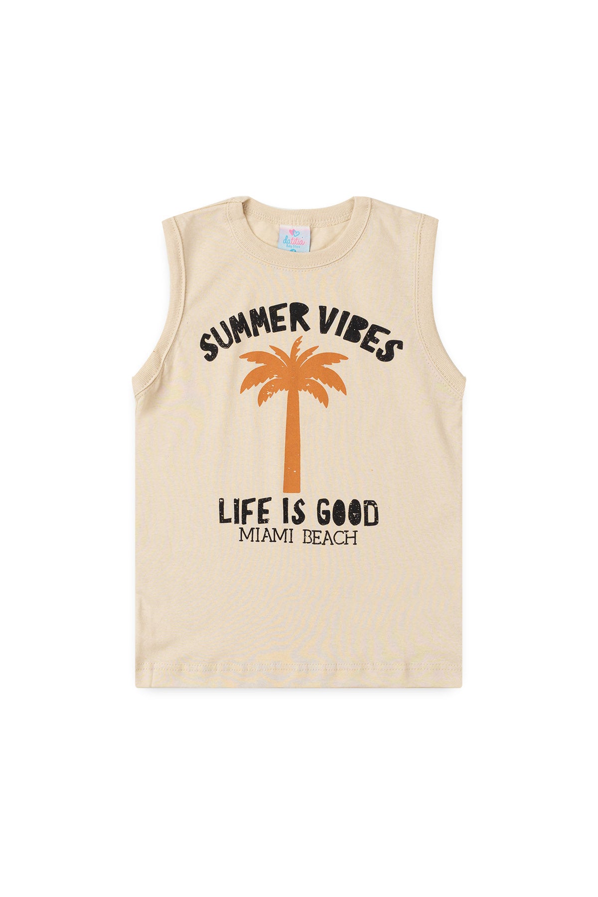Conjunto de Verão para Menino Vibes de Miami Bege