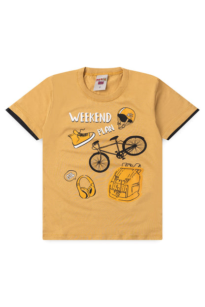Conjunto de Verão para Menino Weekend Plan Caqui
