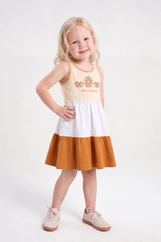 Vestido de Verão Três Marias Dia Feliz Bege