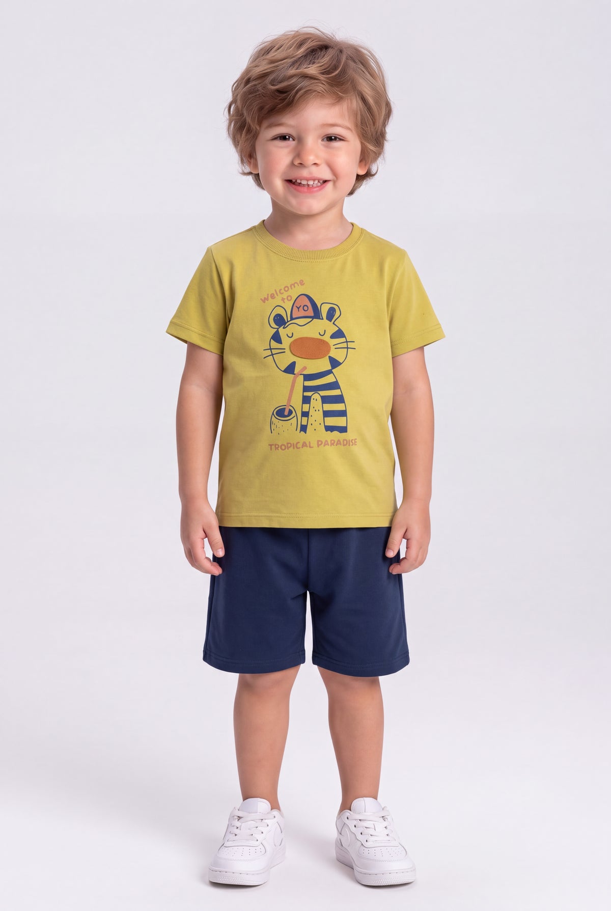Conjunto de Verão para Menino Paraíso Tropical Verde