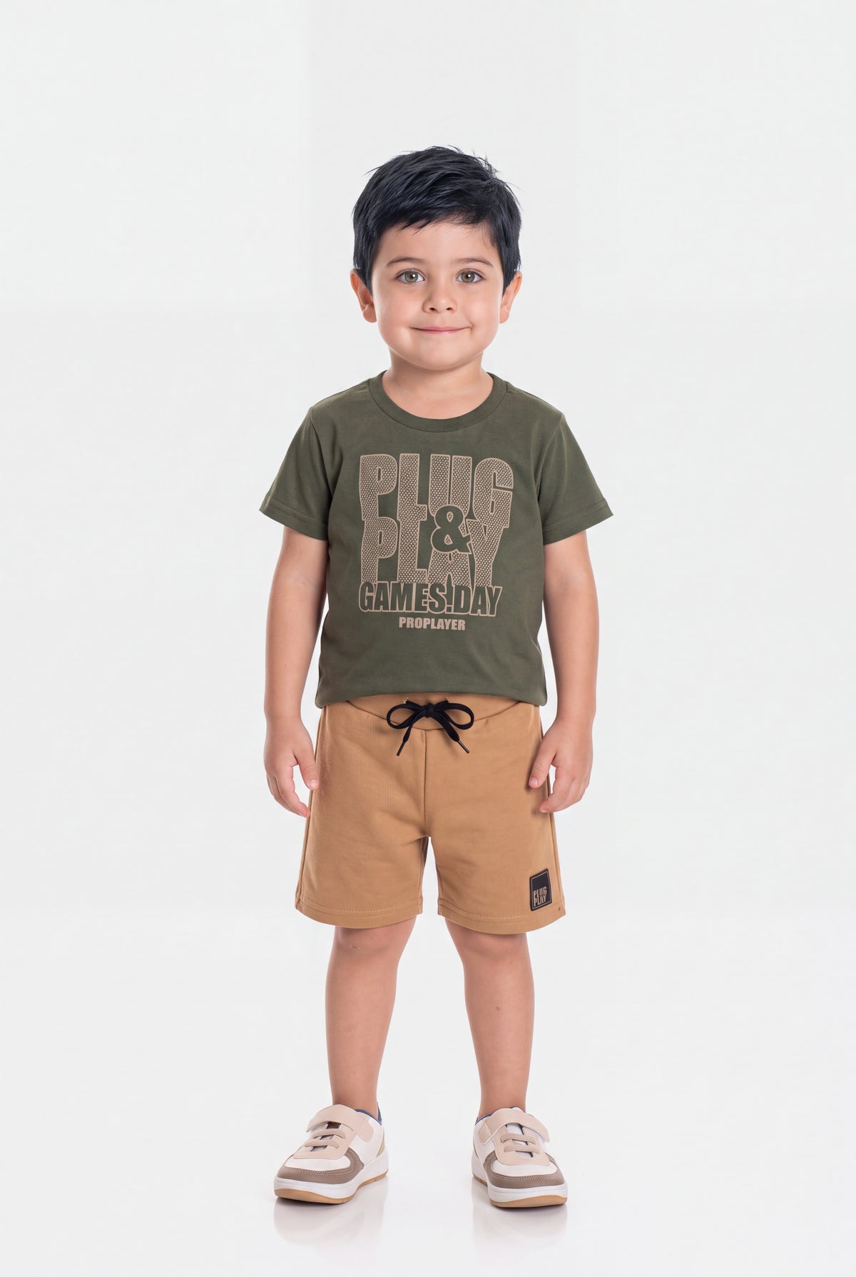 Conjunto de Verão para Menino Estampado Verde