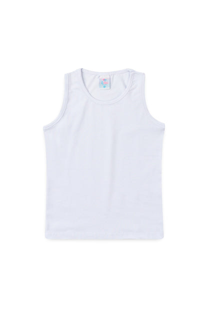 Regata Básica Infantil para Menina Branco