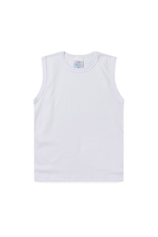Regata Básica Infantil para Menino Branco