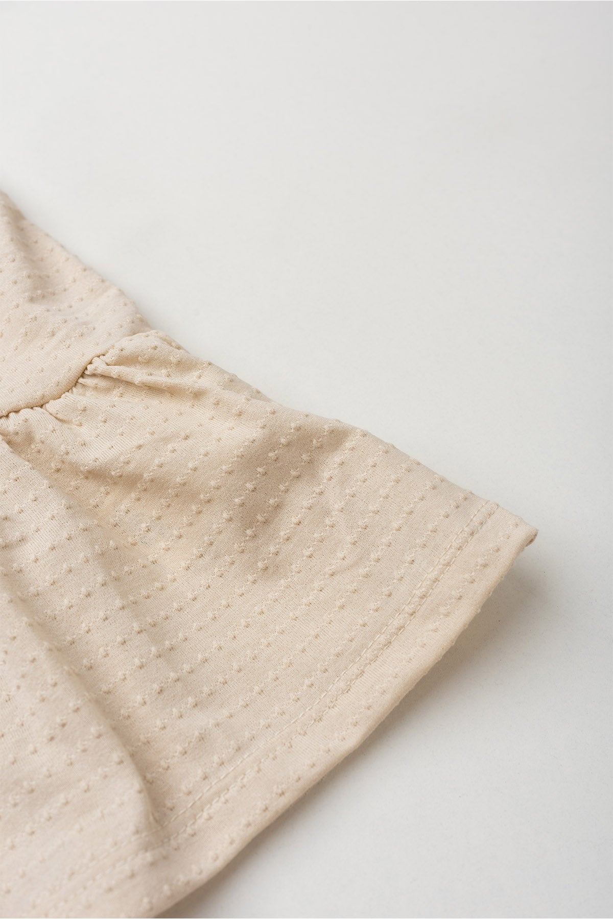 Vestido de Verão para Menina Doce Poá Bege