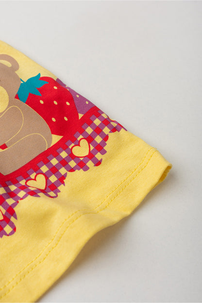 Vestido de Verão para Menina Jardim Encantado Amarelo