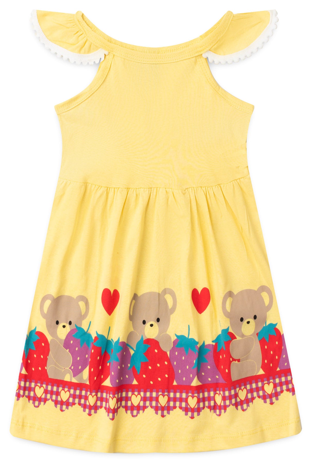 Vestido de Verão para Menina Jardim Encantado Amarelo