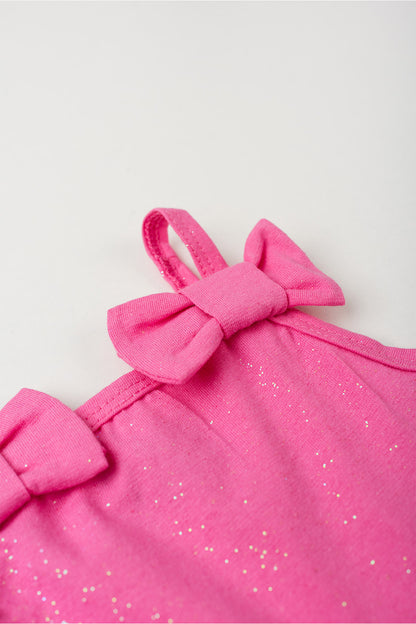 Vestido de Verão para Menina Laços Encantados Pink