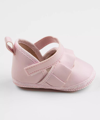 Alpargata para Bebê Menina com Velcro Rosa