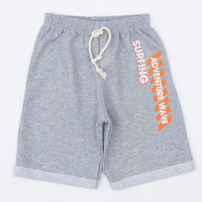 Short em Moletinho Cinza Básico Infantil Masculino