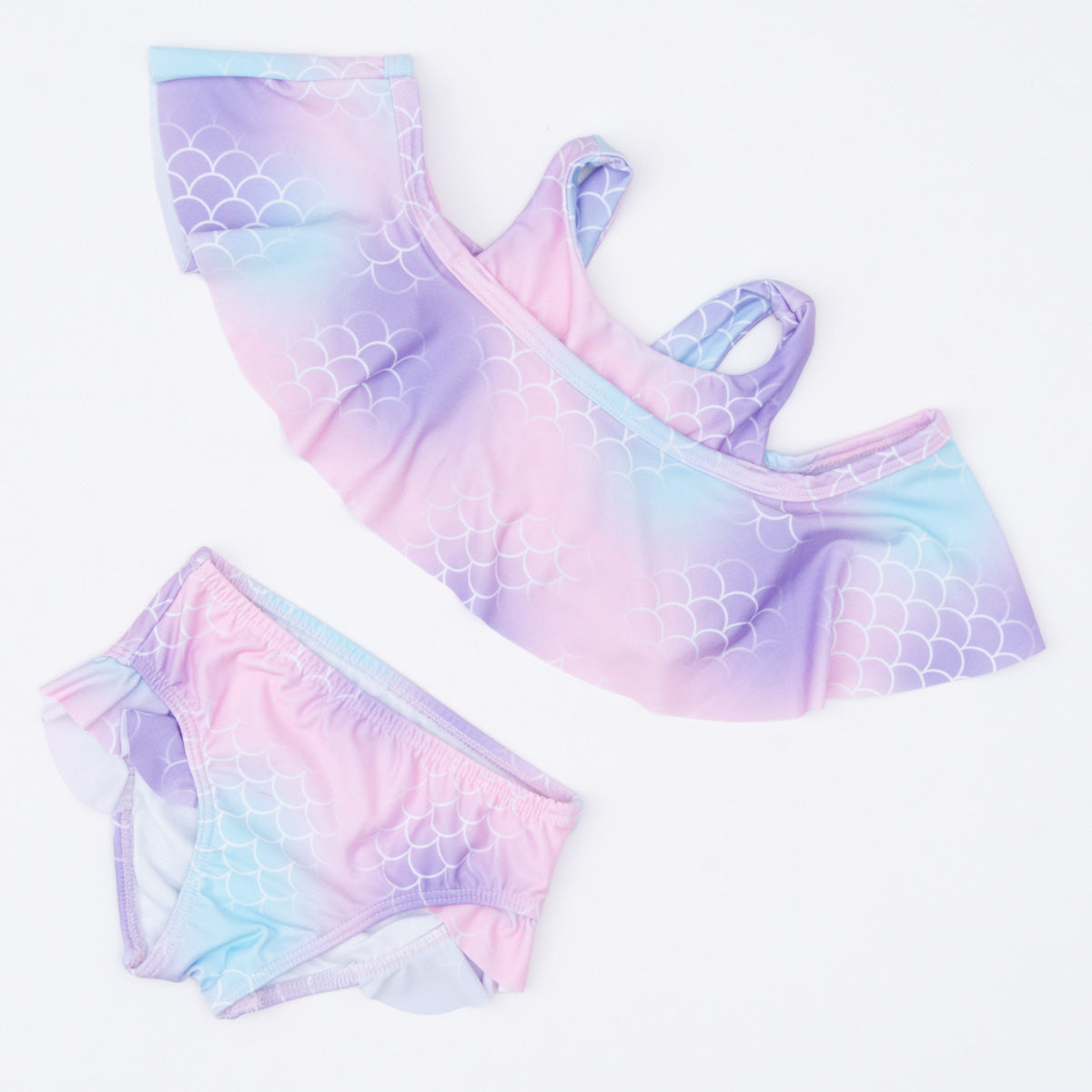 Biquíni para Menina com Estampa de Sereia Tie Dye