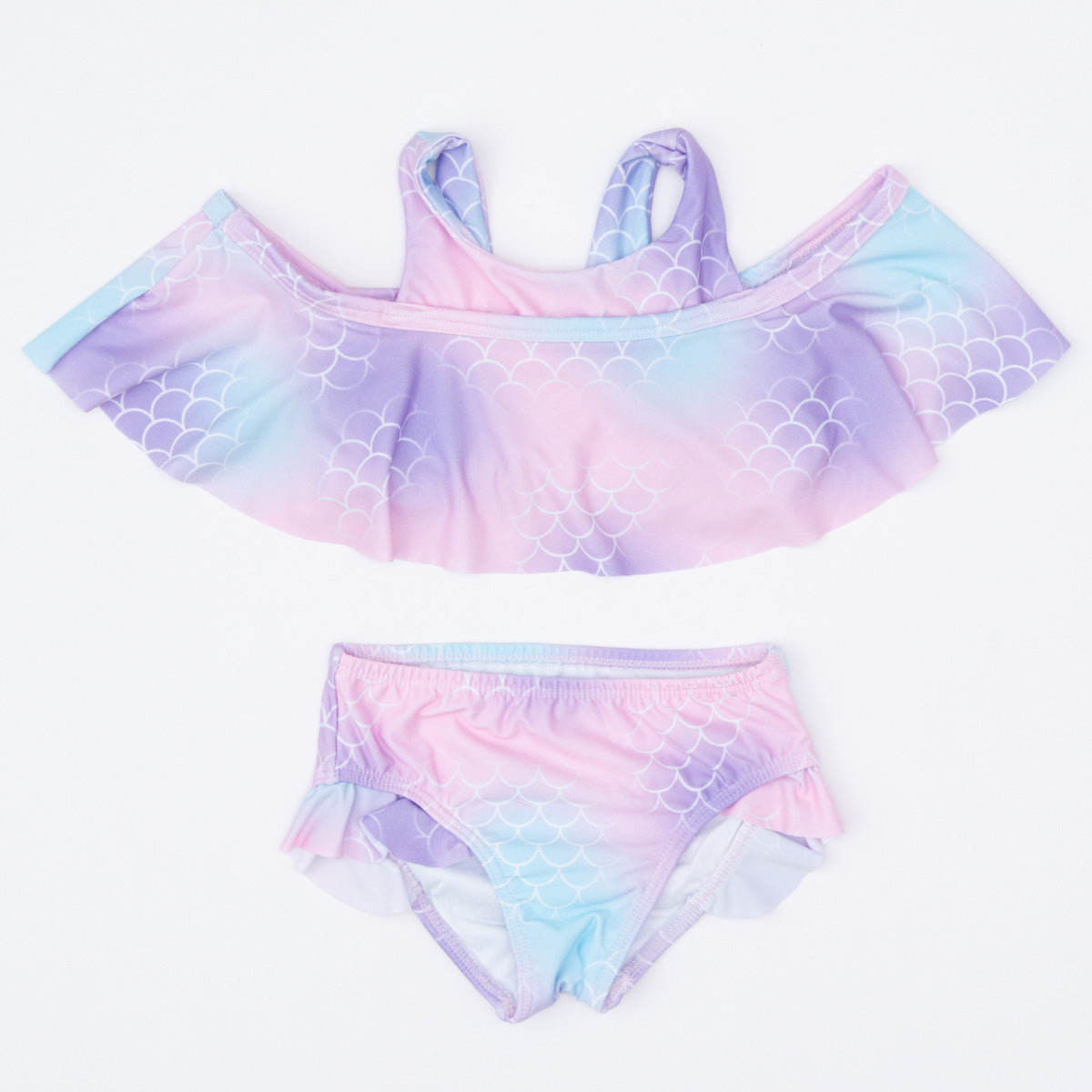 Biquíni para Menina com Estampa de Sereia Tie Dye