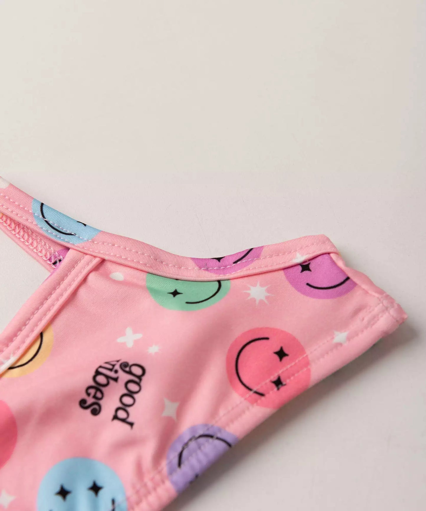 Biquíni Infantil Feminino Emoji Rosa