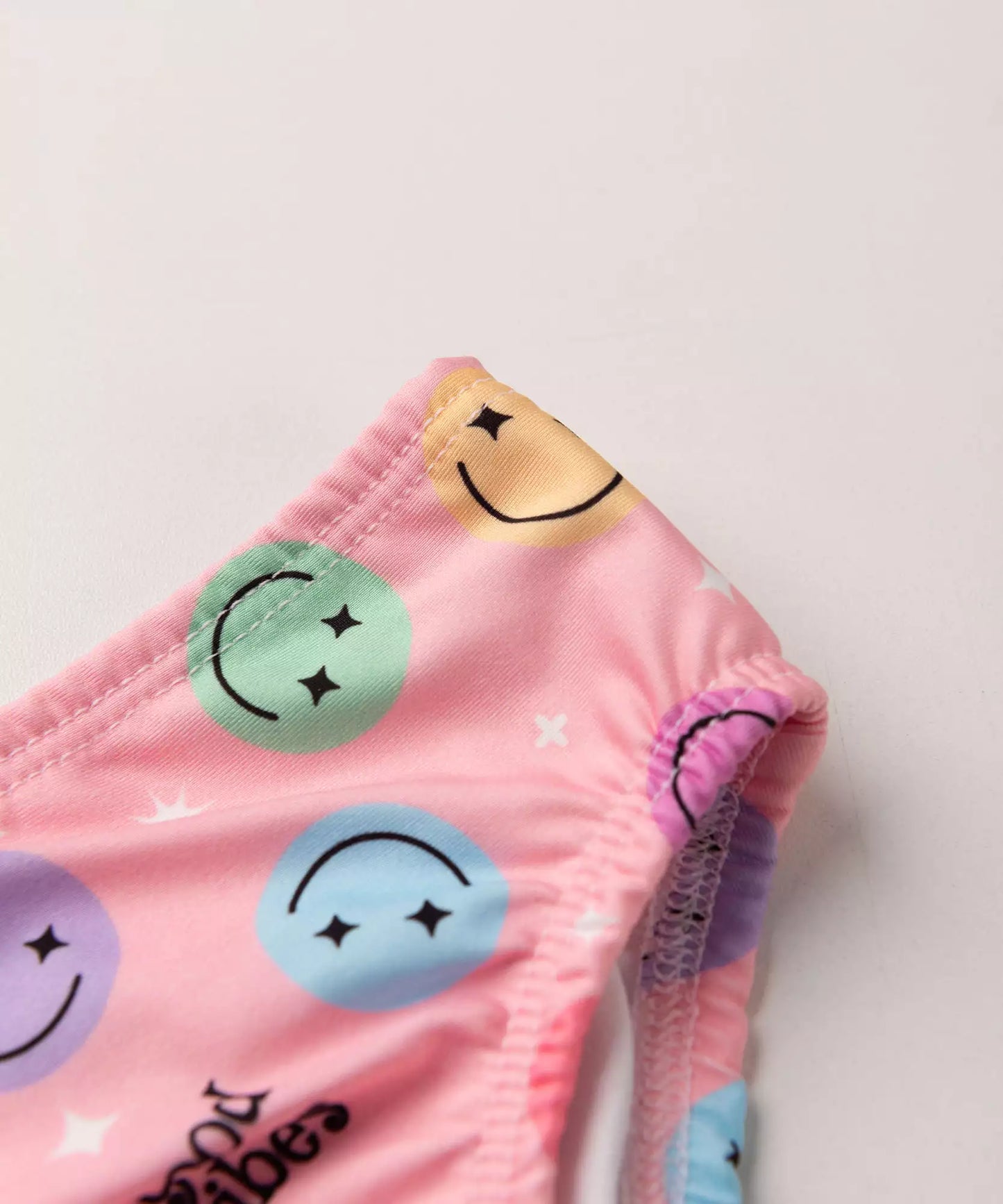 Biquíni Infantil Feminino Emoji Rosa