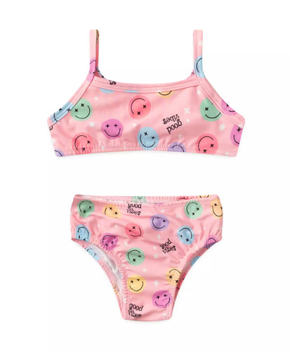 Biquíni Infantil Feminino Emoji Rosa