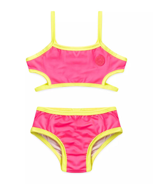 Biquíni Infantil Feminino Neon Pink