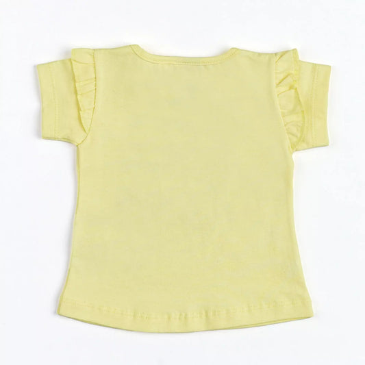 Blusa Amarela para Bebê Menina Gatinho