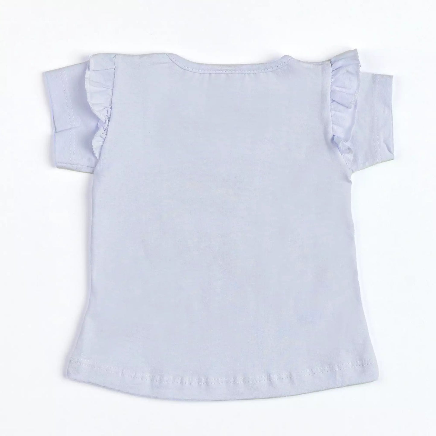 Blusa Branca para Bebê Menina Gatinho