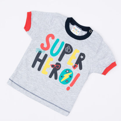 Camiseta Cinza para Bebê Menino Estampada