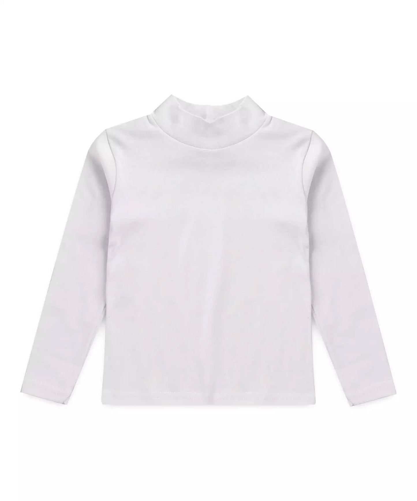 Blusa de Frio Infantil Feminina Gola Cacharrel Branca