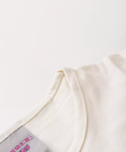Blusa de Inverno Infantil Feminina Pandinhas Marfim