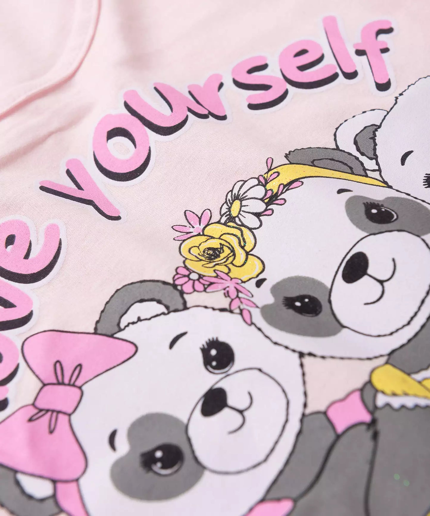 Blusa de Inverno Infantil Feminina Pandinhas Rosa