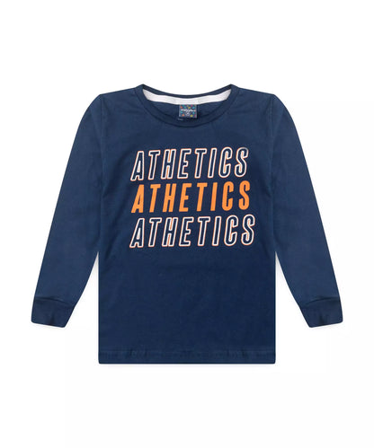 Blusa de Inverno Infantil Masculina Estampada Marinho