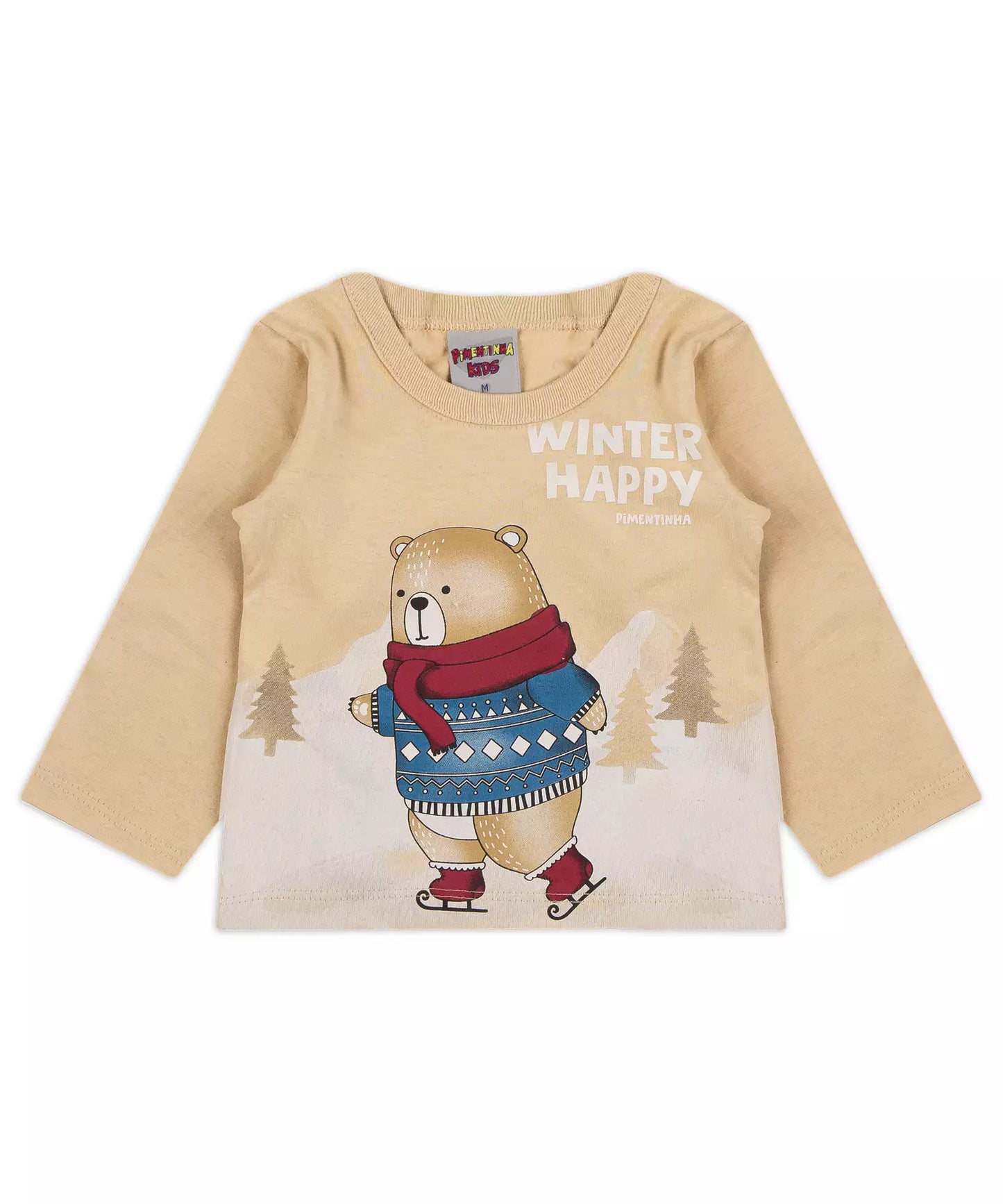 Blusa de Inverno para Bebê Menino Urso Marrom