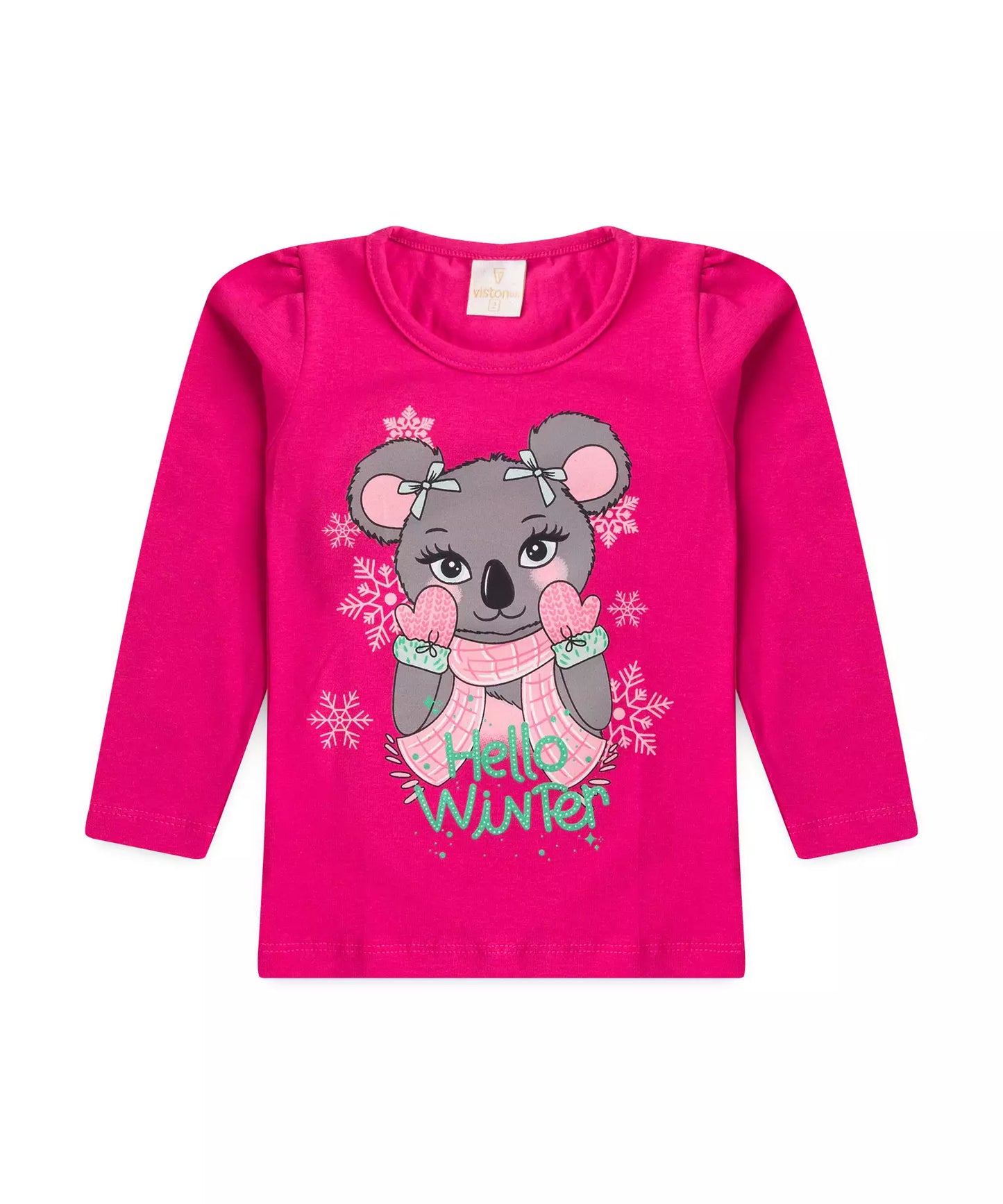 Blusa de Inverno para Menina Coala Pink