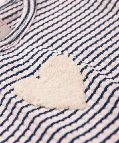 Blusa de Inverno para Menina Coração Marinho