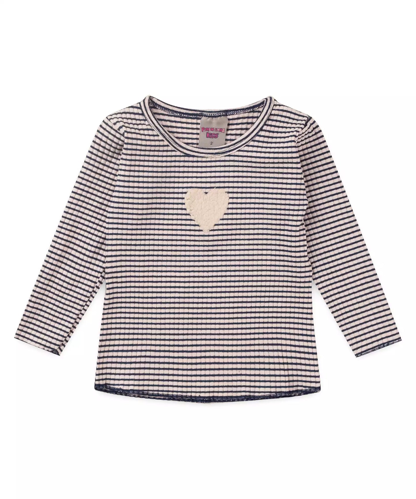 Blusa de Inverno para Menina Coração Marinho