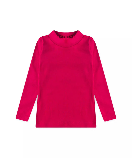 Blusa de Inverno para Menina Gola Cacharrel Pink