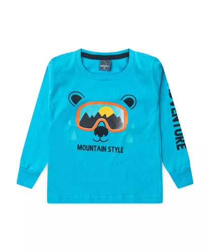 Blusa de Inverno para Menino Ursinho Azul