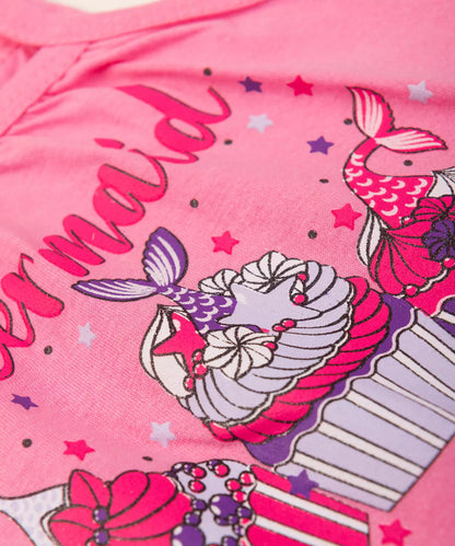 Blusa de Verão para Bebê Menina Gatinho Rosa