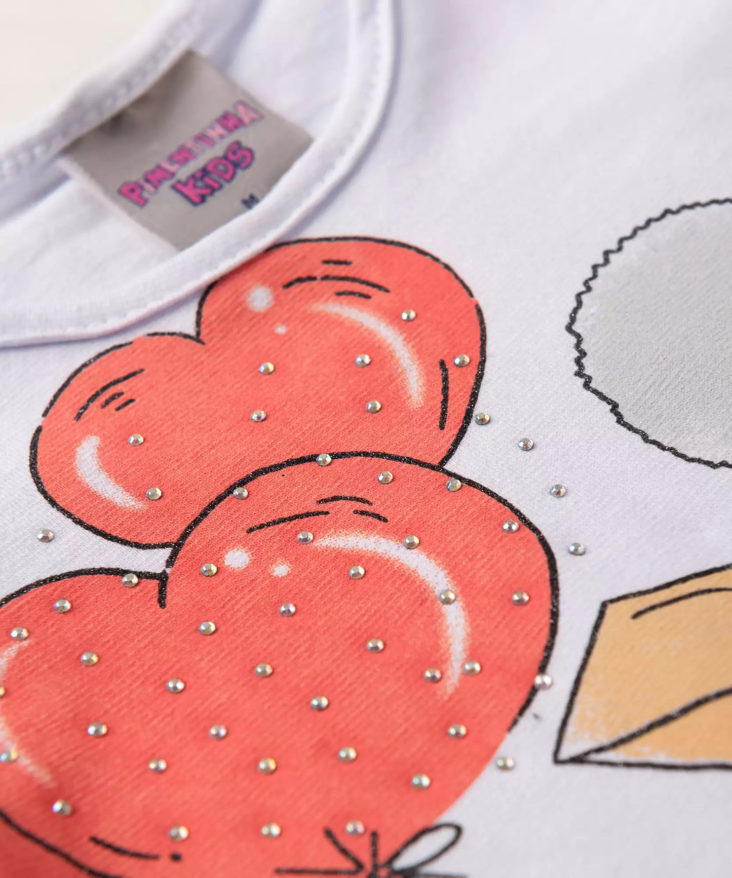 Blusa de Verão para Bebê Menina Ursinho Branco