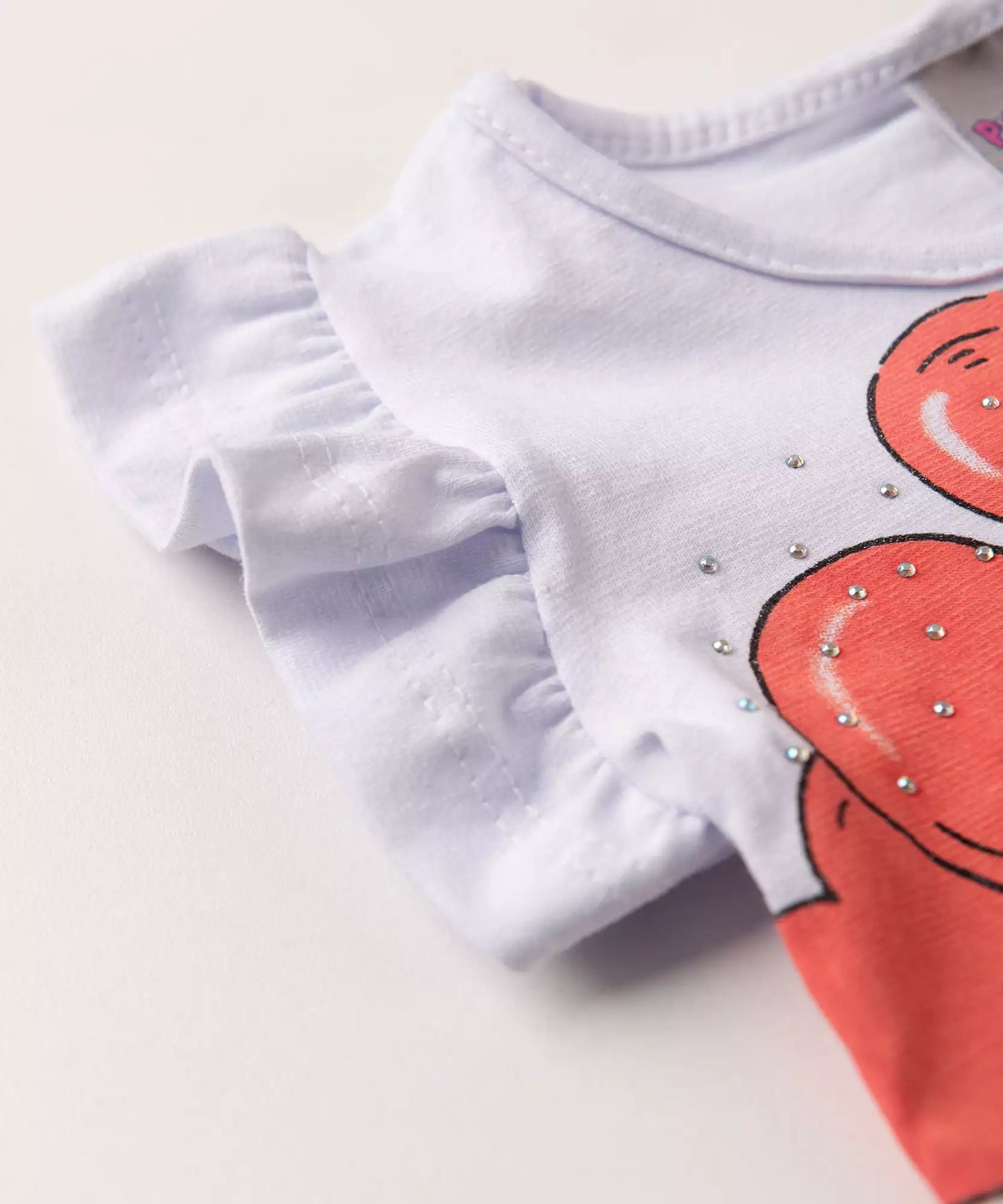 Blusa de Verão para Bebê Menina Ursinho Branco