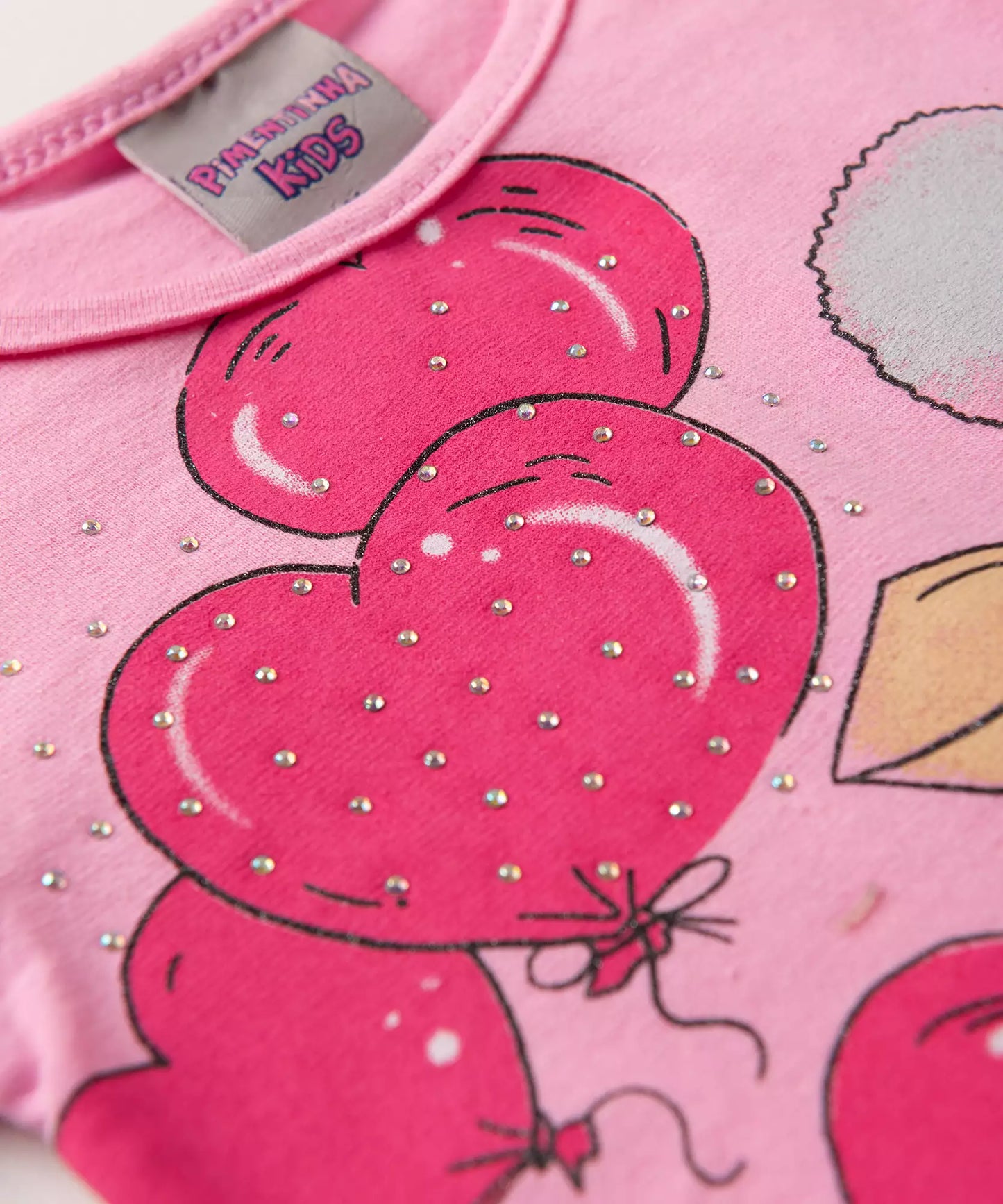 Blusa de Verão para Bebê Menina Ursinho Rosa