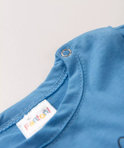 Blusa de Verão para Bebê Menino Cachorrinho Azul