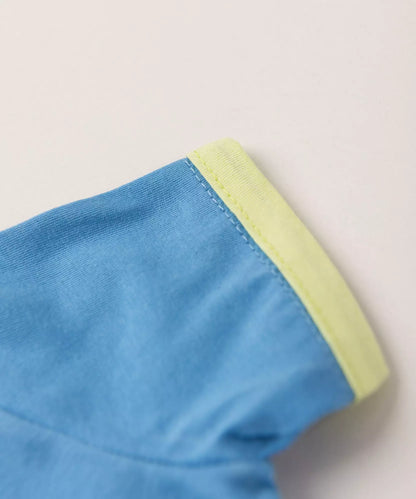 Blusa de Verão para Bebê Menino Cachorrinho Azul