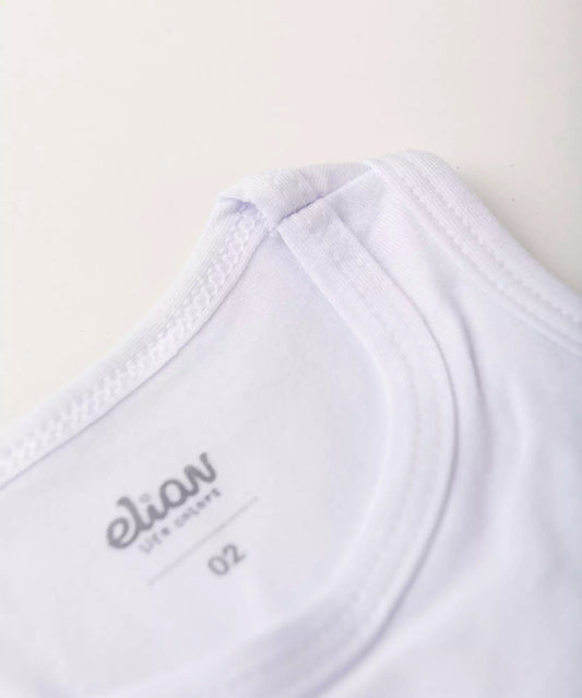 Blusa de Verão para Menina Básica Branca