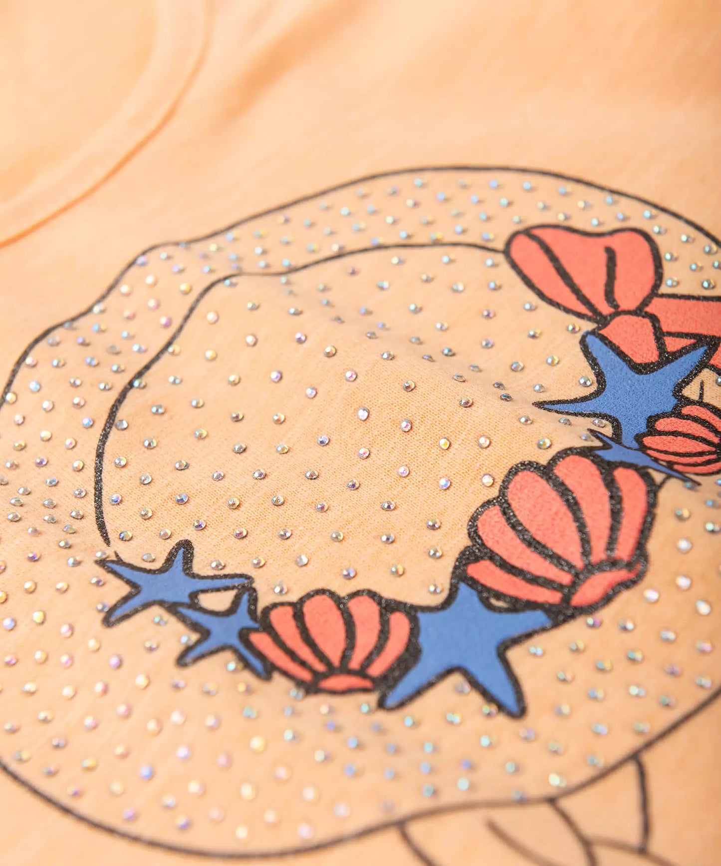 Blusa de Verão para Menina Boneca Salmão