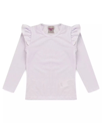 Blusa Infantil Feminina Básica Branca