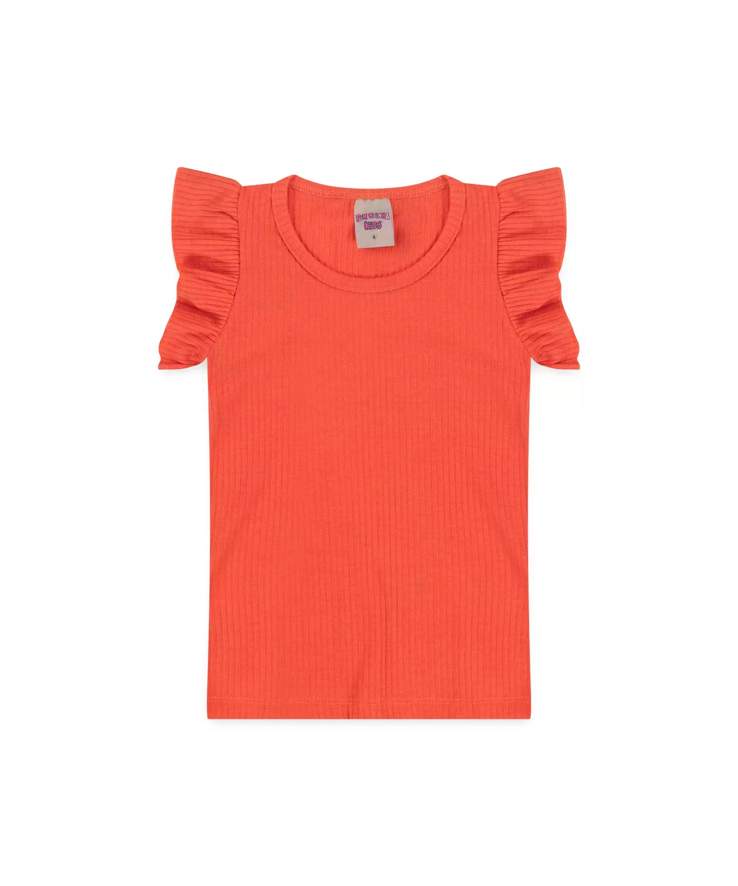 Blusa Infantil Feminina Básica Salmão