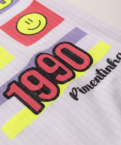 Blusa Infantil Feminina Coração Branco