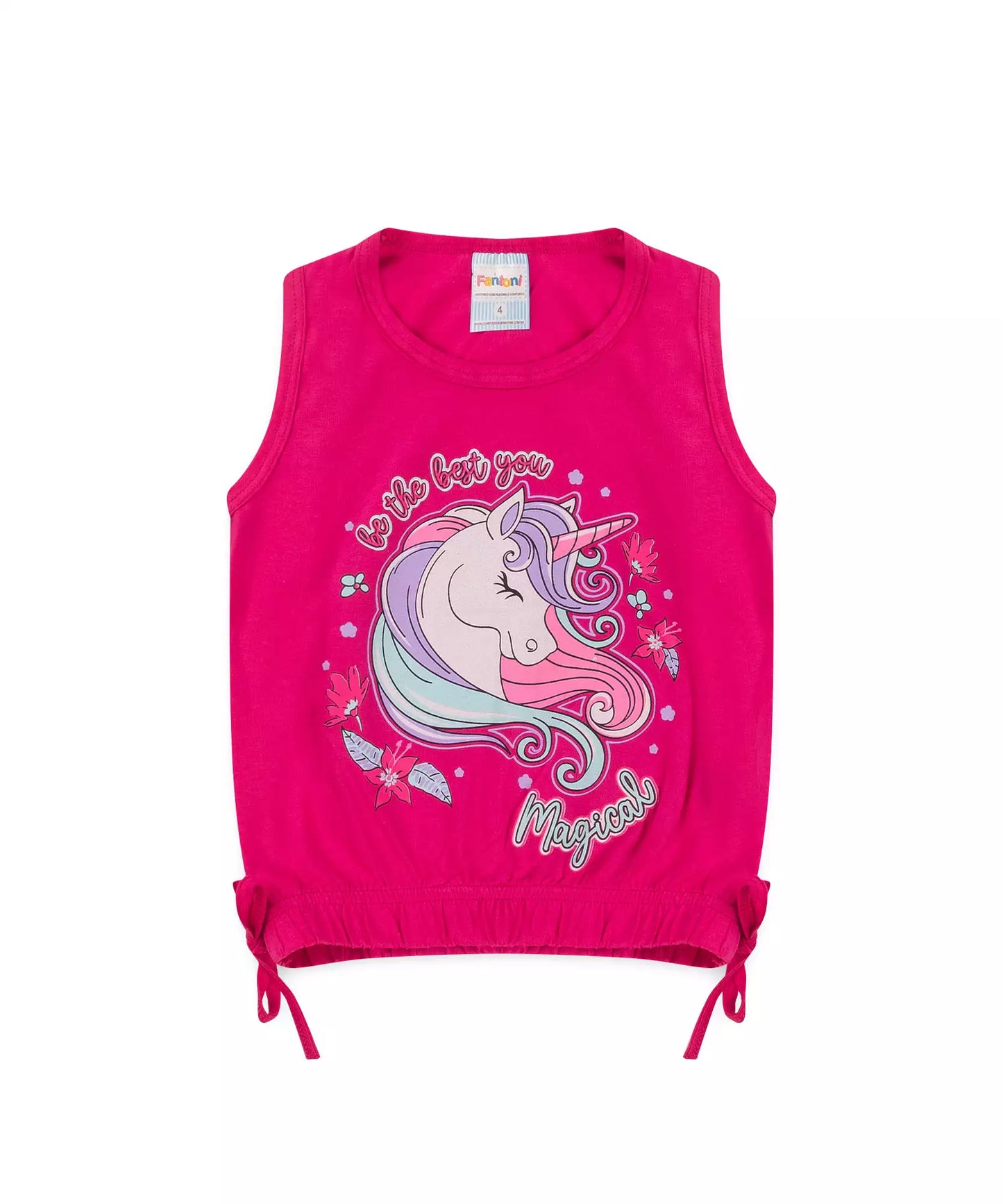 Blusa Infantil Feminina Unicórnio Pink