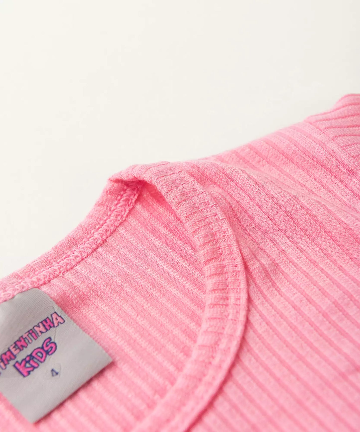 Blusa Manga Longa Infantil Feminina Básica no Rosa