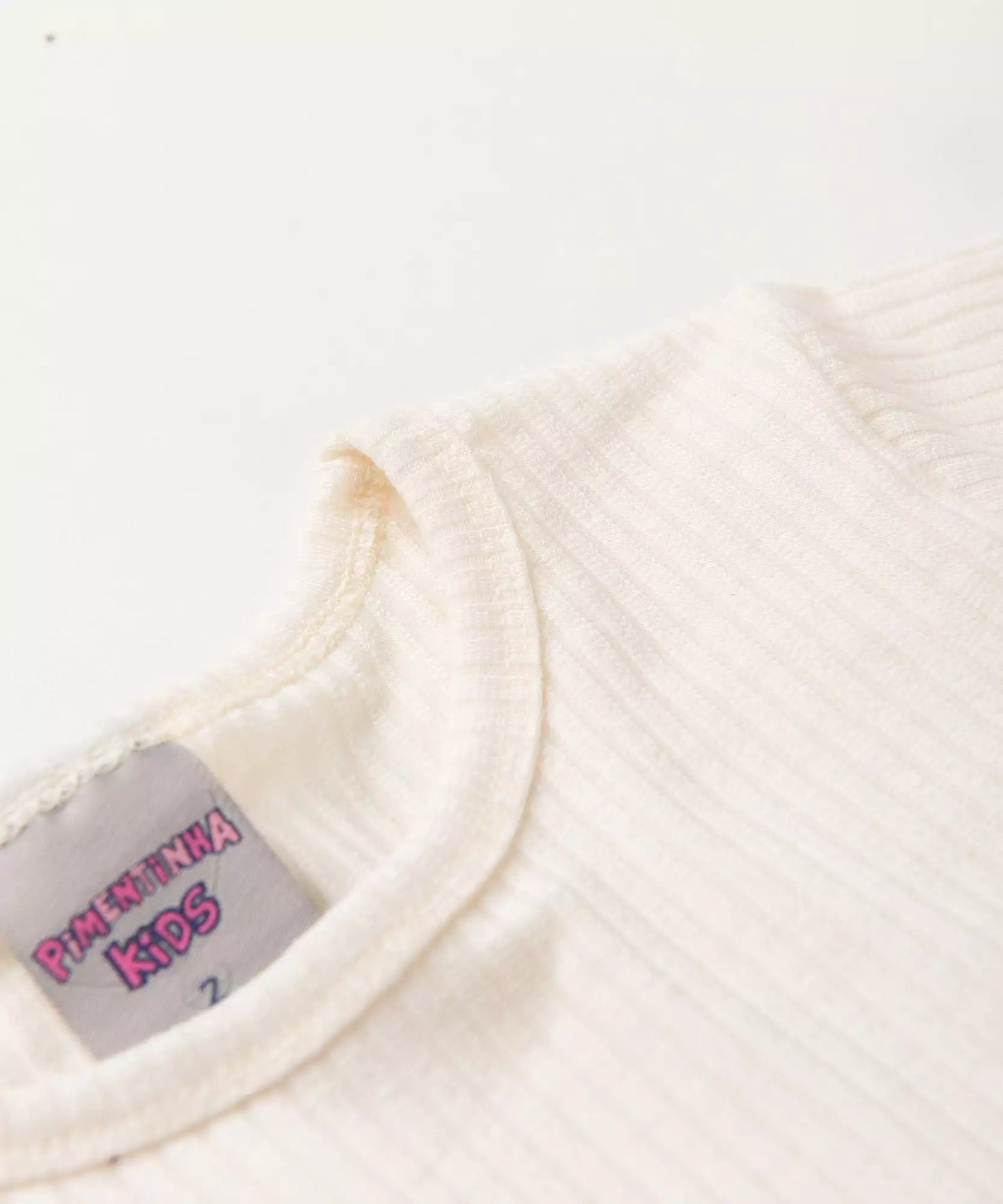 Blusa Manga Longa para Menina Básica Marfim