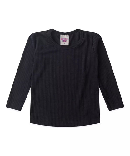 Blusa Manga Longa para Menina Básica em Rosa