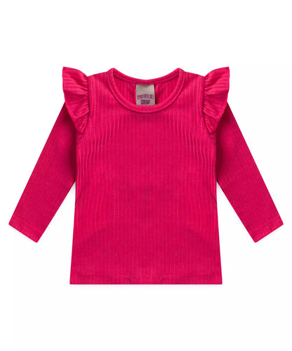 Blusa para Bebê Menina Básica Rosa